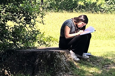 Writing in Nature participant